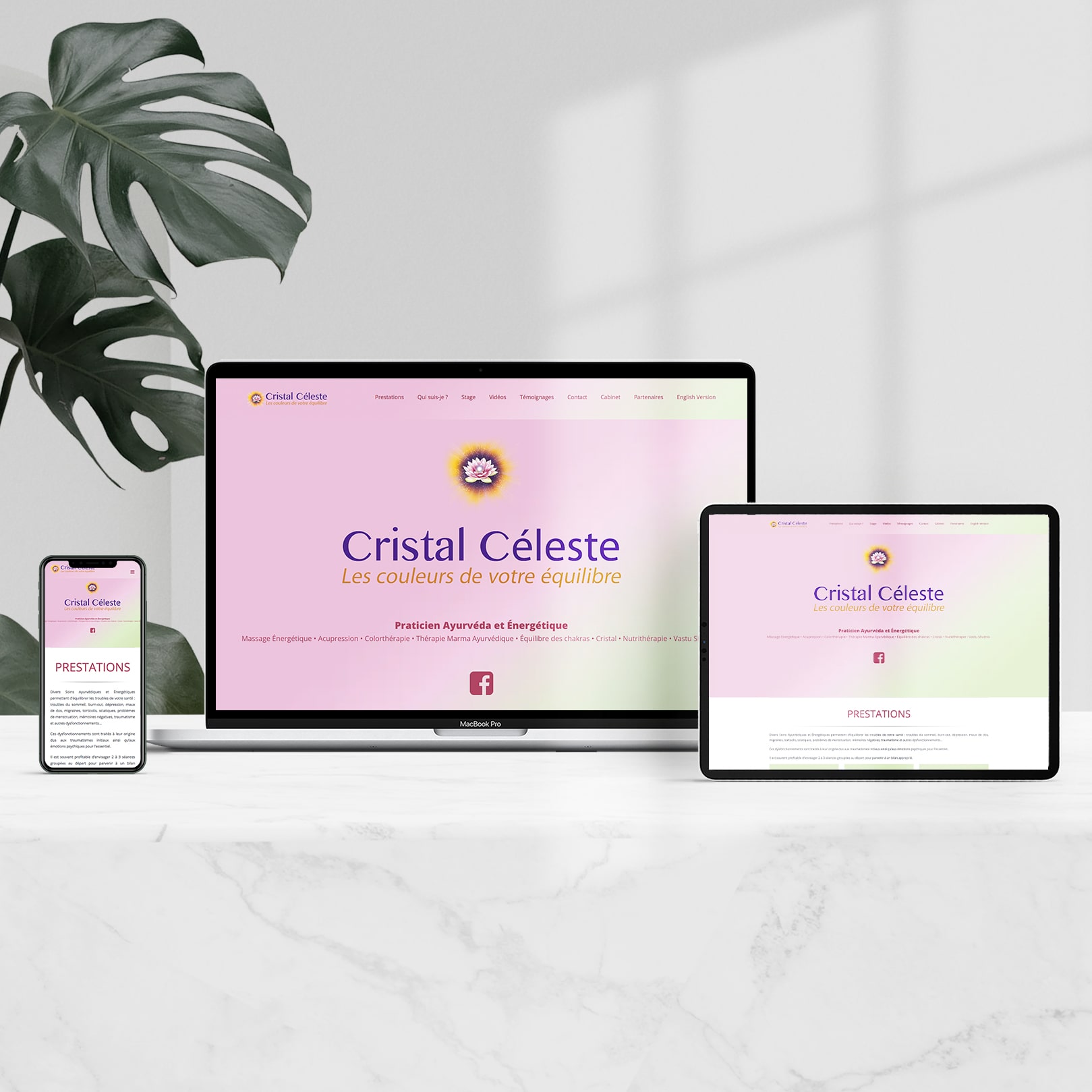 Site internet Cristal Céleste